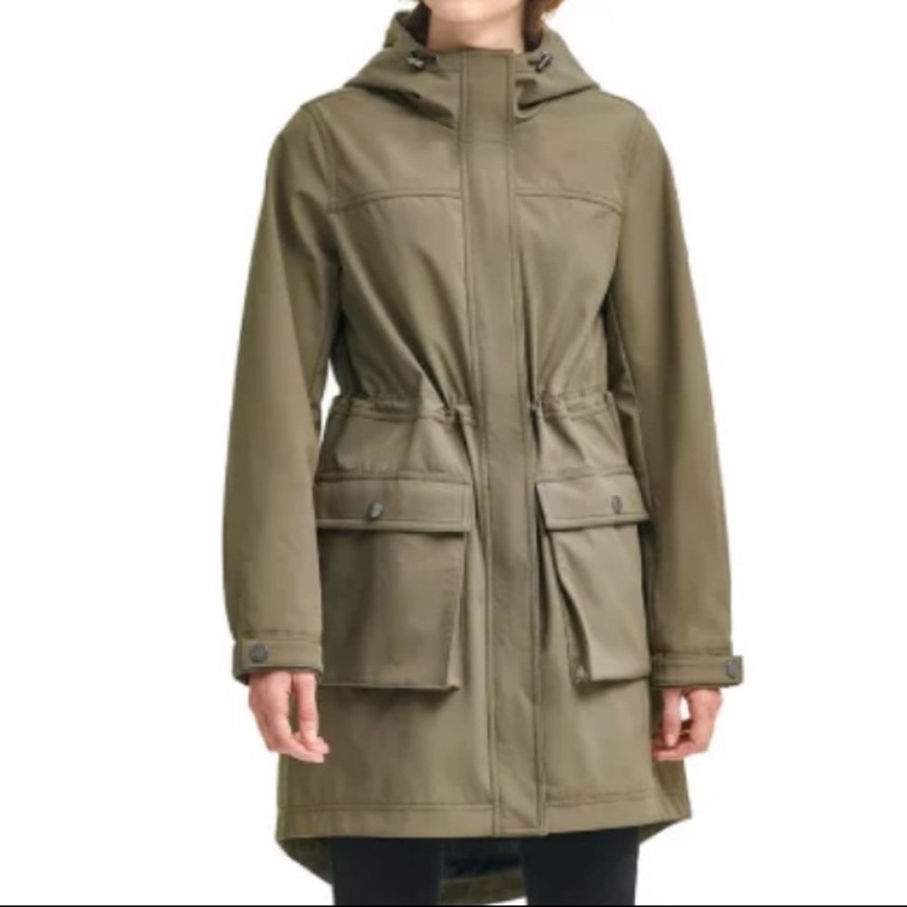 DKNY Water Resistant Parka Jacket Anorak Coat Size Small
